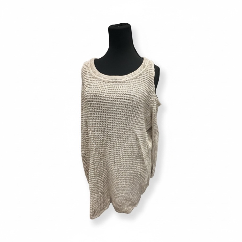 Free People Off-the-Shoulder Cream Sweater